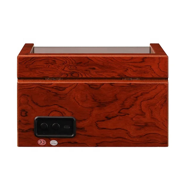 Cross-Border Walnut Automatic Mechanical Watch Winder Box 4 Winders Wooden Gift Watch Storage Case From Factory Source