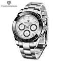 Pagani Design PD-1644 Luxury Stainless Steel Band Casual Quartz Watch for Men Waterproof Sport Chronograph Calendar