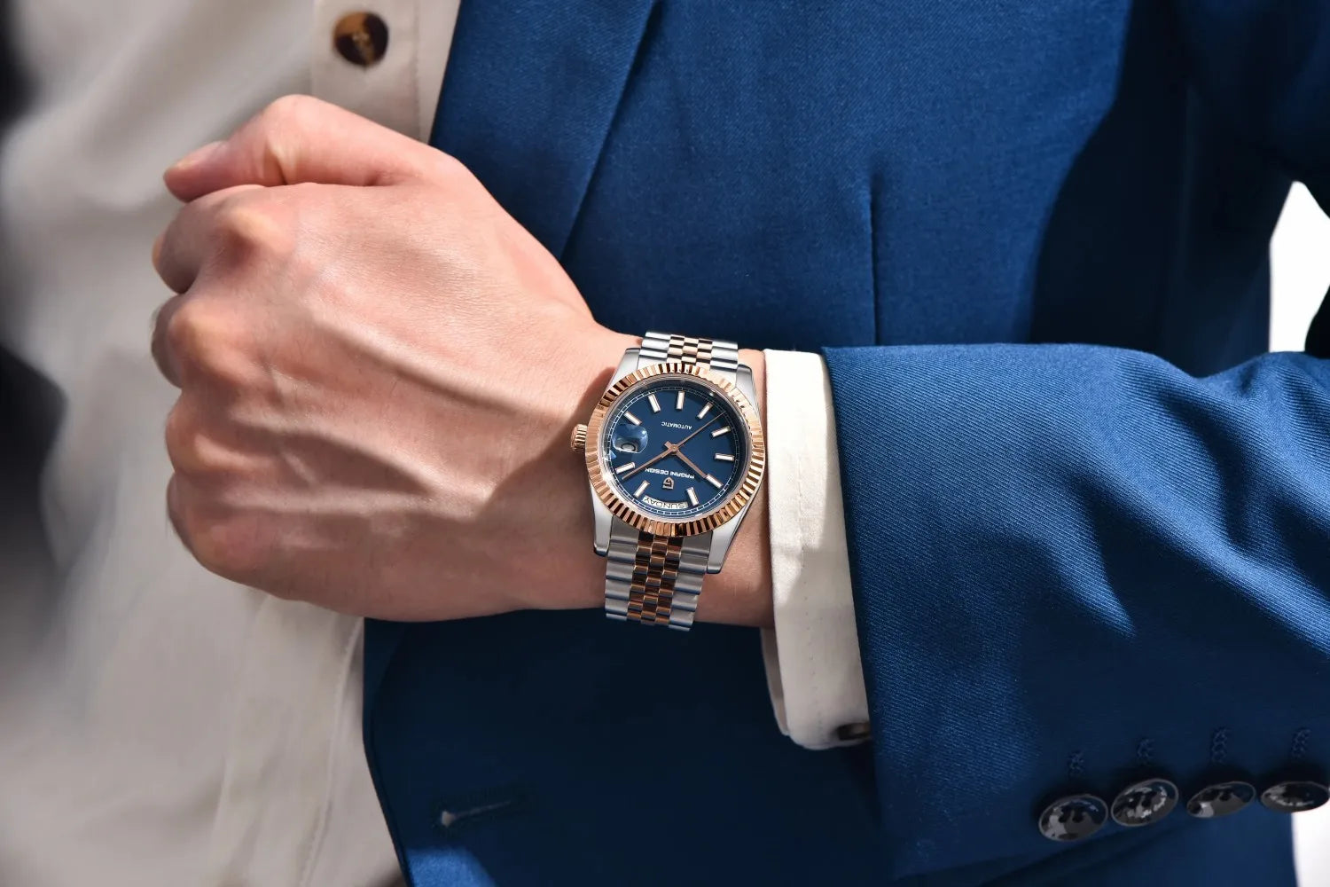 Pagani Design 2025 PD-1752 Men's Luxury Water Resistant Luminescent Stainless Steel Mechanical Watch Alarm-Sapphire Glass.