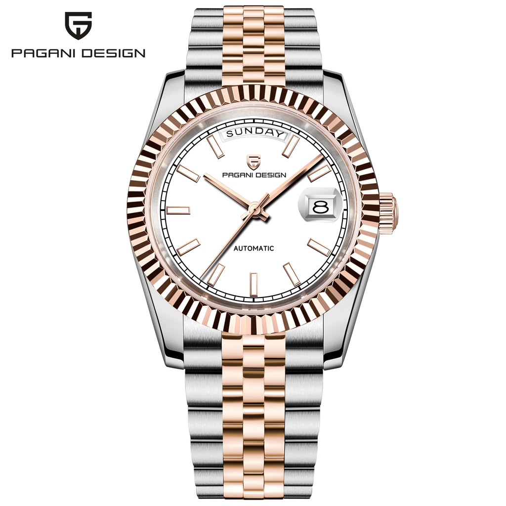 Pagani Design 2025 PD-1752 Men's Luxury Water Resistant Luminescent Stainless Steel Mechanical Watch Alarm-Sapphire Glass.