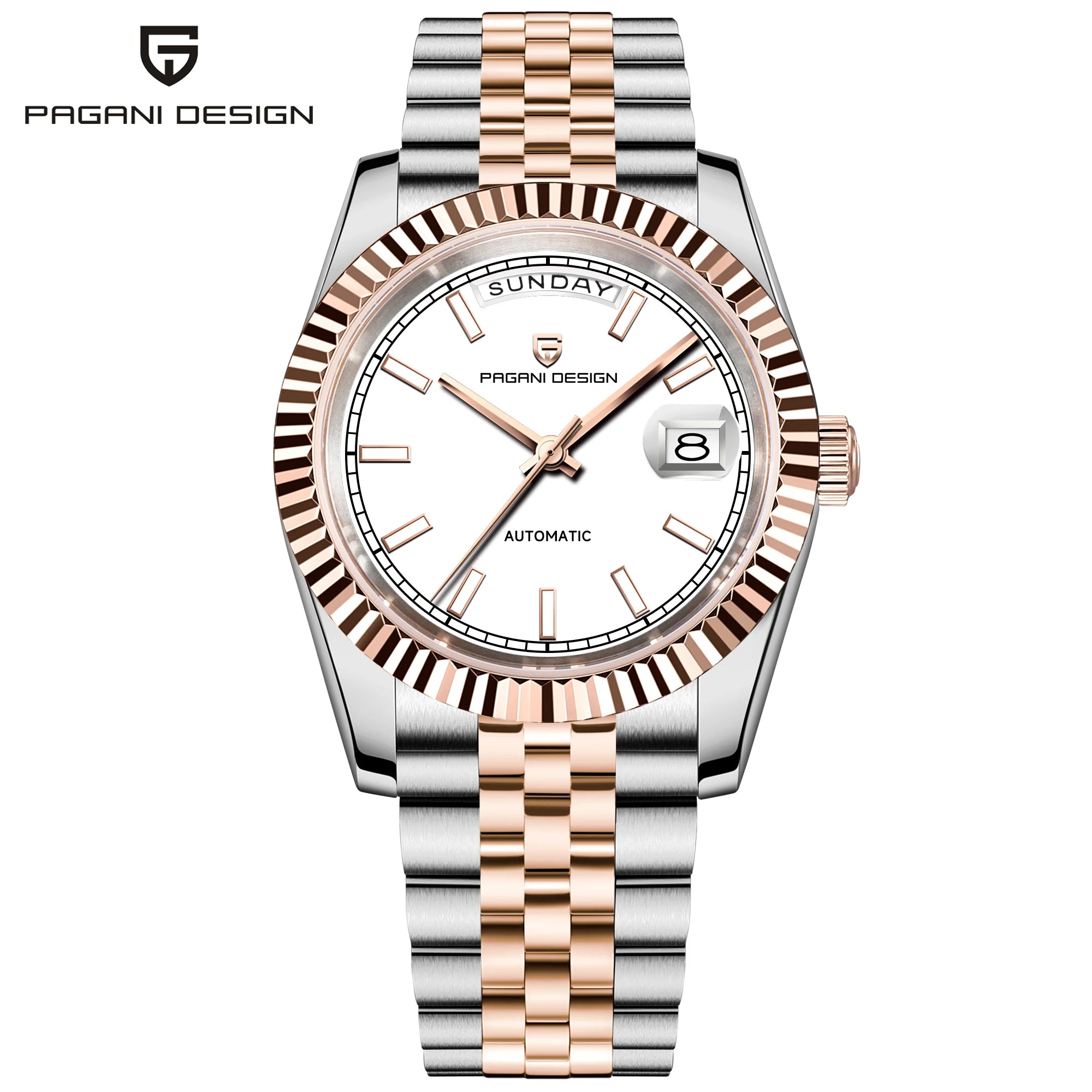 Pagani Design 2025 PD-1752 Men's Luxury Water Resistant Luminescent Stainless Steel Mechanical Watch Alarm-Sapphire Glass.