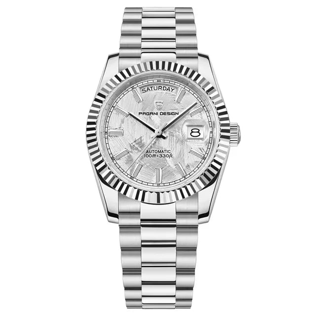 Pagani Design 2025 PD-1752 Men's Luxury Water Resistant Luminescent Stainless Steel Mechanical Watch Alarm-Sapphire Glass.