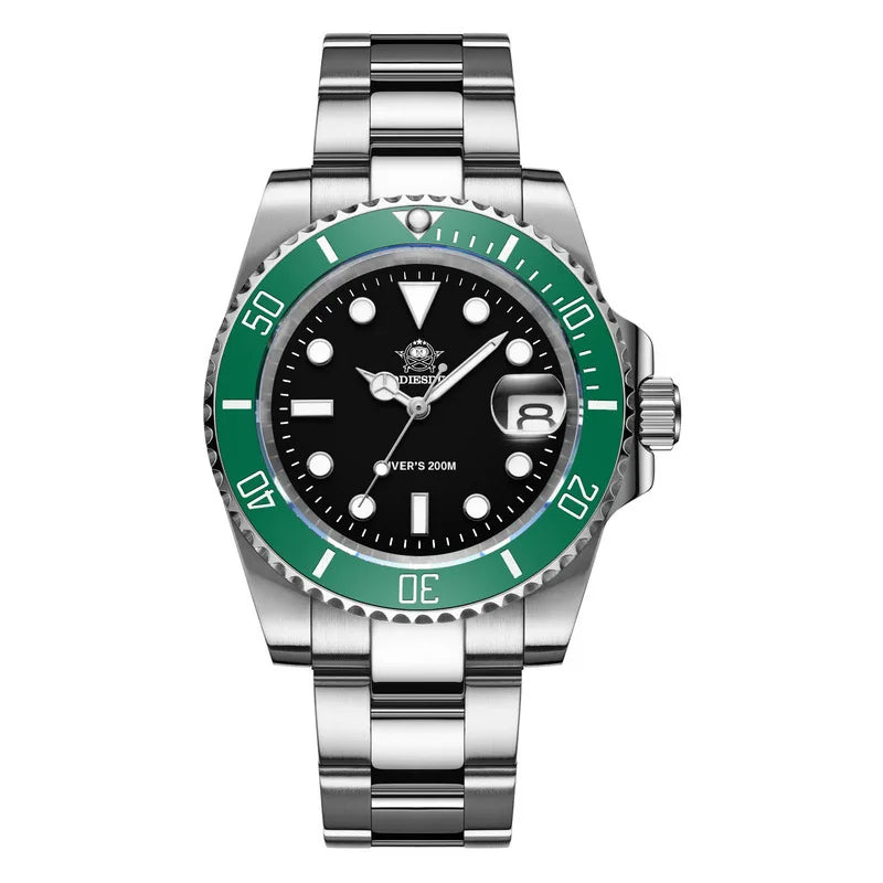 ADDIESDIVE H3 New Arrival Green Mens Quartz Watch 316L Stainless Steel Band Waterproof Luminous High Quality Casual Wrist Watch