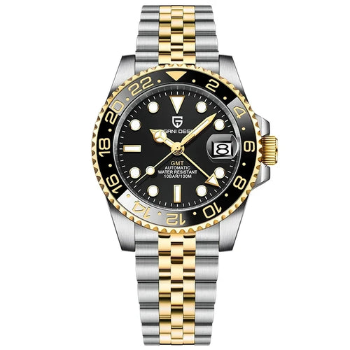 New PAGANI DESIGN 1662 Men Mechanical Watches Top Brand Sapphire Glass GMT Watches 100M Waterproof Automatic Watch for Men