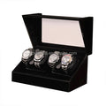 Cross-Border Walnut Automatic Mechanical Watch Winder Box 4 Winders Wooden Gift Watch Storage Case From Factory Source