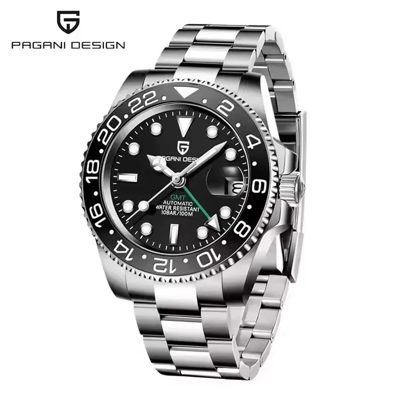 New PAGANI DESIGN 1662 Men Mechanical Watches Top Brand Sapphire Glass GMT Watches 100M Waterproof Automatic Watch for Men