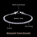 Factory Wholesale 2-6mm Iced Jewelry 925 Sterling Silver VVS Graded Mossanite Moissanite Diamond Tennis Chain Bracelet Gift